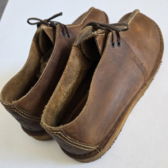 Clarks Desert Trek Brown Beeswax Leather Shoes chukka brown mens 10.5/11 main image 8